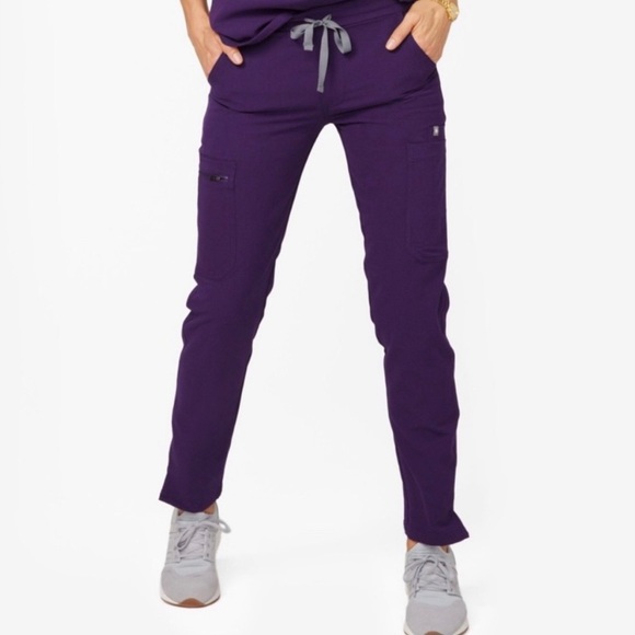 Figs Purple Yola Skinny Scrub Pants 
